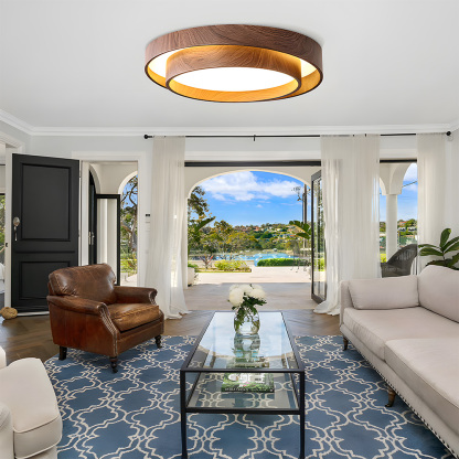 Creative Double Layer Round Led Living Room Ceiling Lamp-7