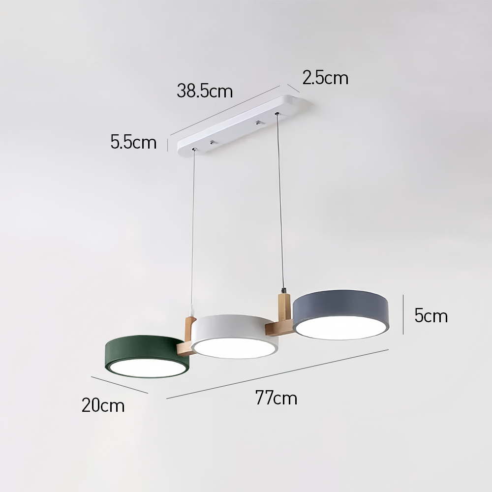 Three Heads Nordic LED Dining Room Pendant Light