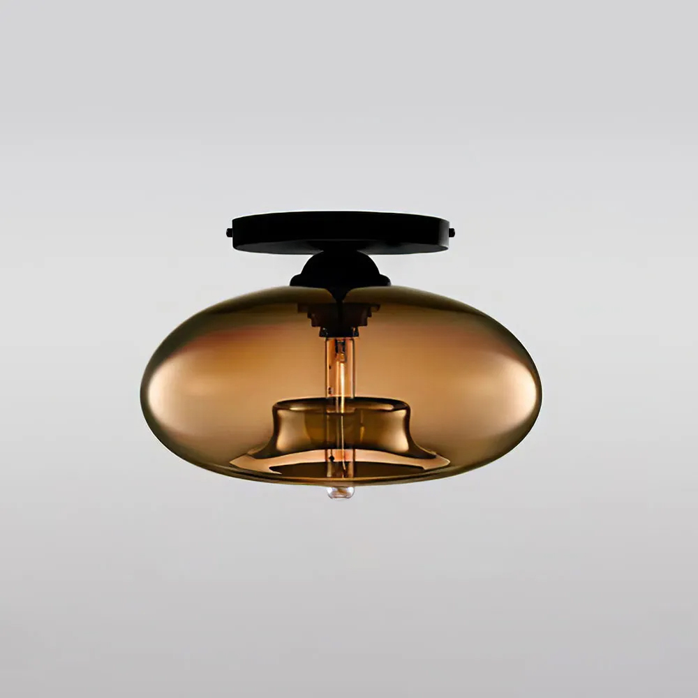 Industrial Globe Glass Hallway Ceiling Lights