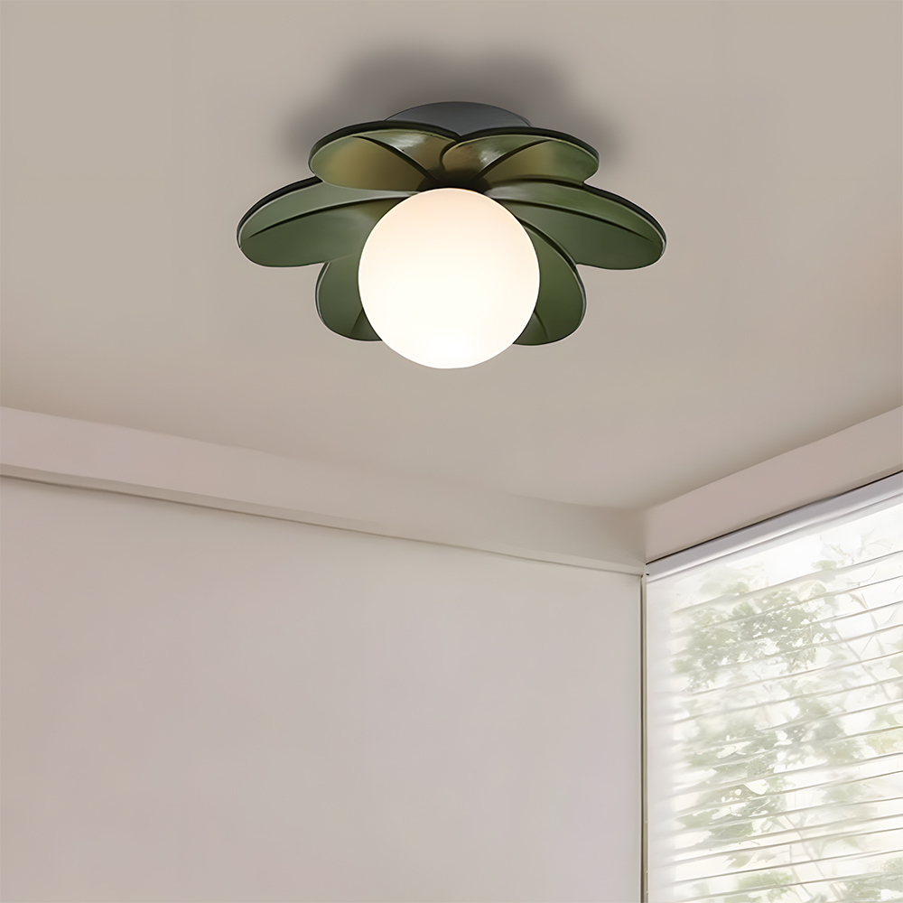 Decorative Colorful Resin Semi Flush Mount Ceiling Lamp 