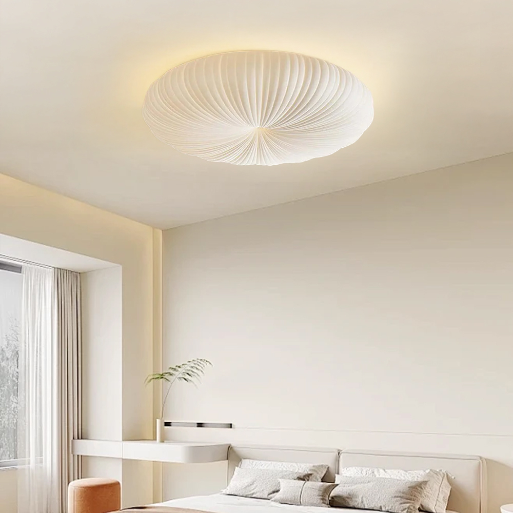 Minimalist Shell Round LED Flush Mount Ceiling Light