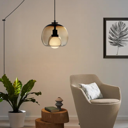 Handblown Glass Orb Pendant Light