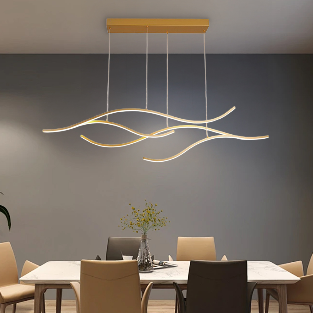 Creative Designer Luxury Nordic-Style Linear Pendant Bar & Cafe Light