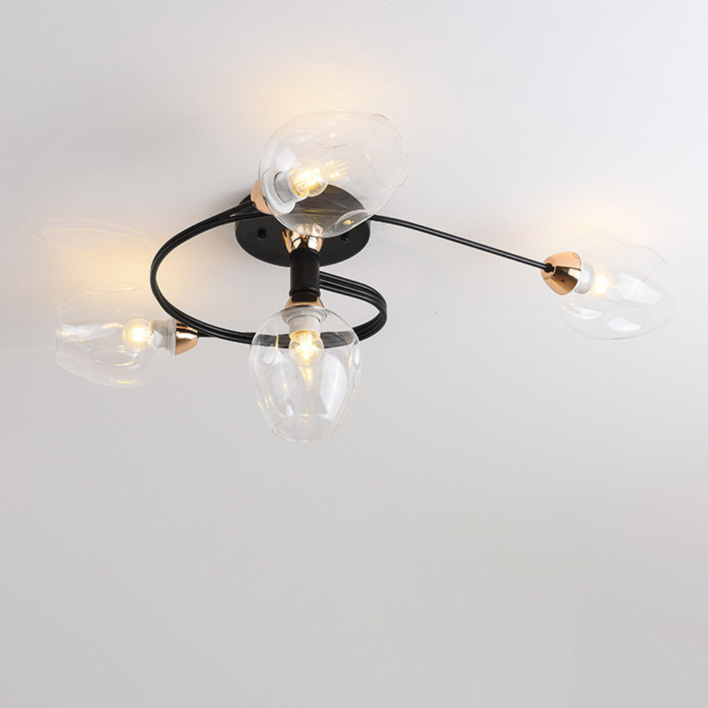 Modern Orbital Glass Bubble Ceiling Light For Living Room