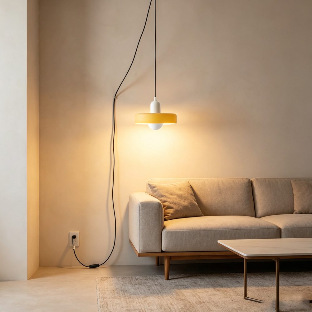 Bauhaus Stained Glass Pendant Light