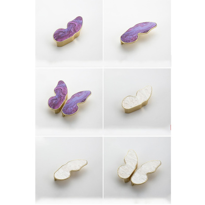 Nordic Shell Resin Butterfly Drawer Pull