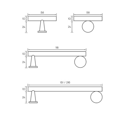 Warm Minimalist Brushed Brass Wood Cabinet Pulls