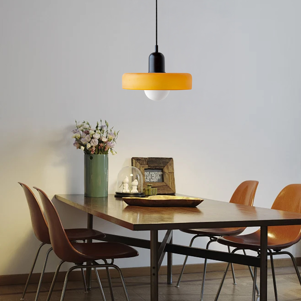 Bauhaus Stained Glass Pendant Light