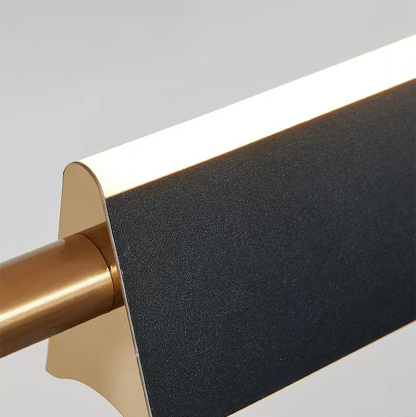 Minimalist Modern LED Black Up-and-Down Lighting Linear Pendant 