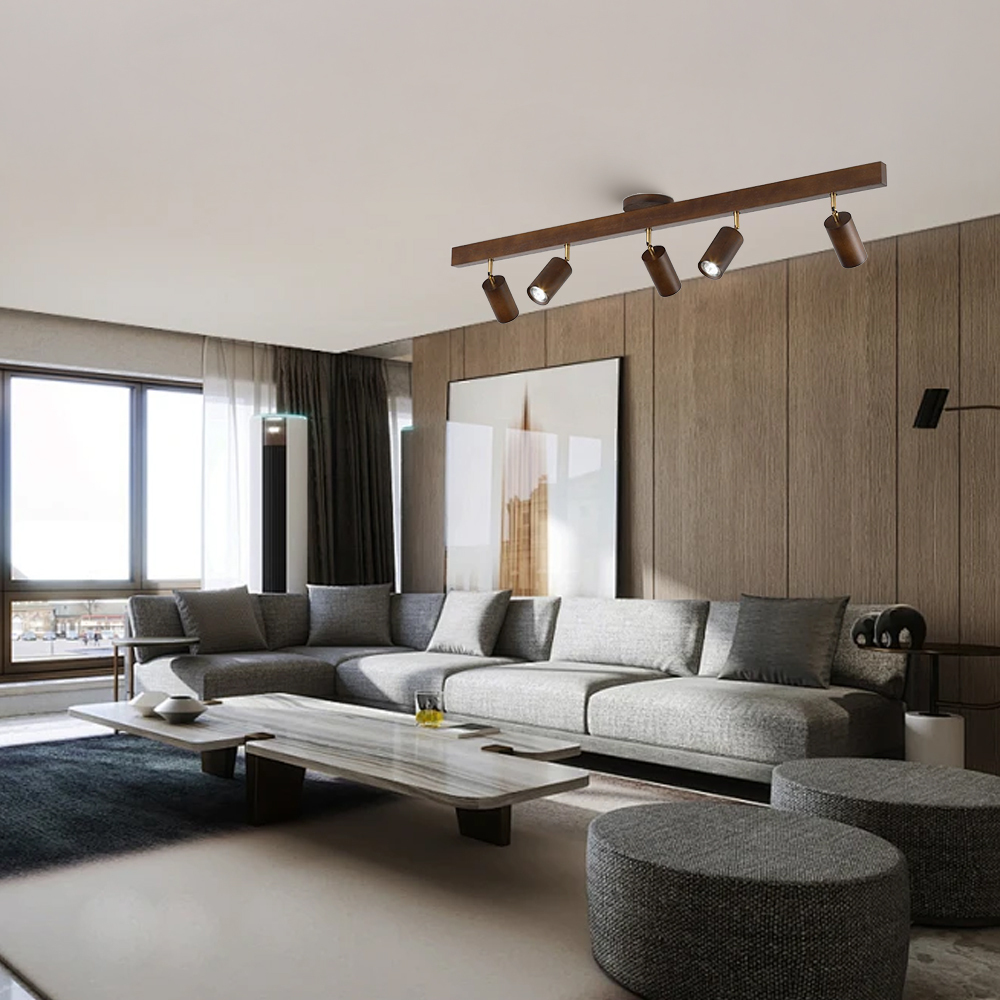 Japanese Minimalist Solid Wood Spotlight for TV Accent Wall