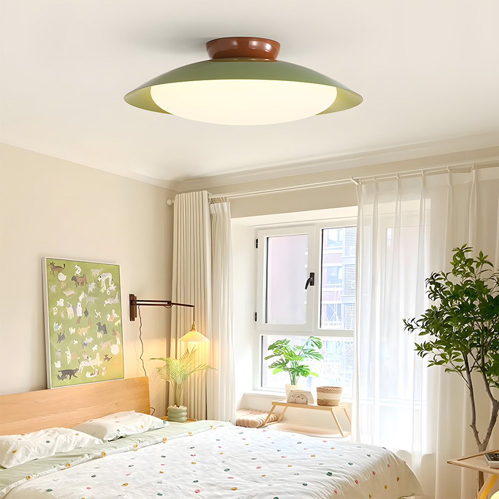 Nordic Creamy Iron LED Bedroom Ceiling Lights