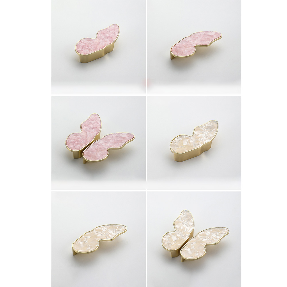 Nordic Shell Resin Butterfly Drawer Pull