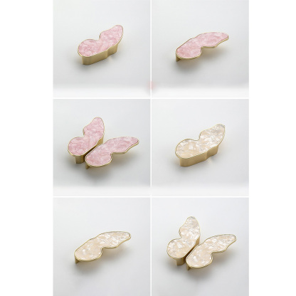 Nordic Shell Resin Butterfly Drawer Pull