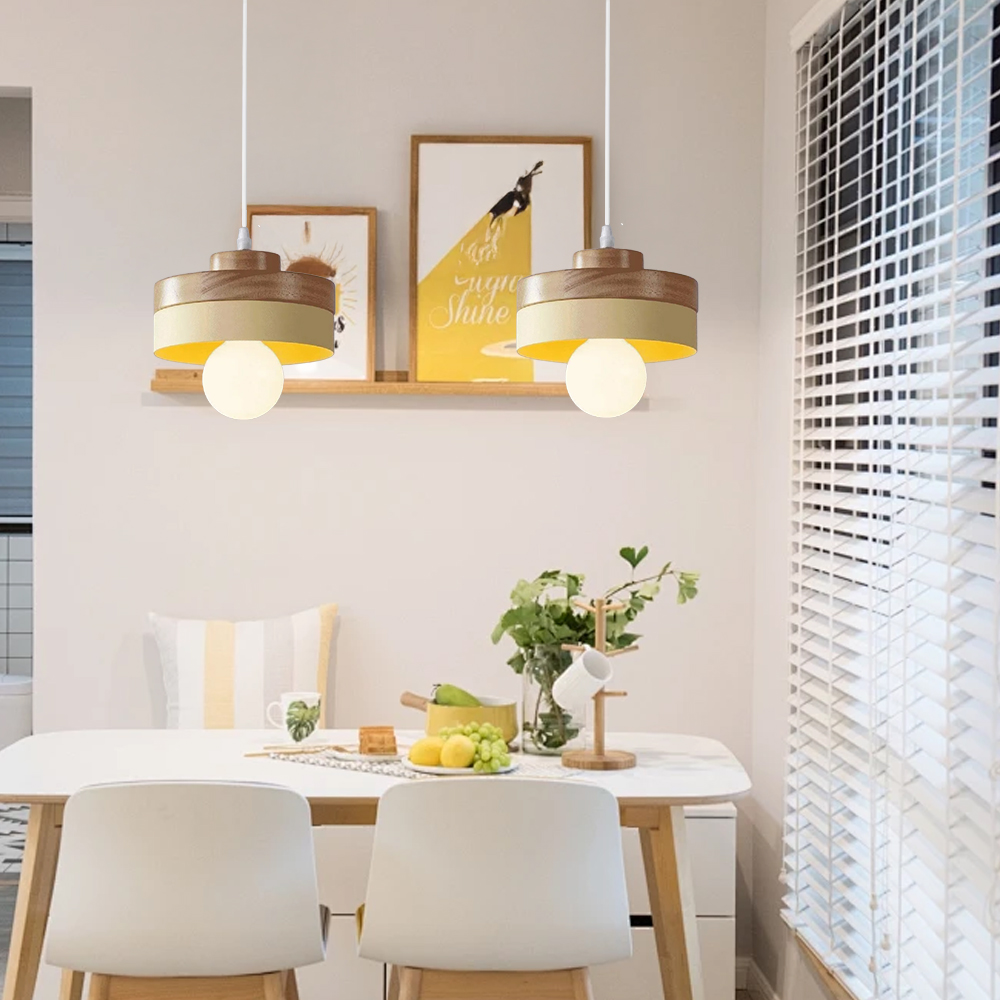 Medieval Plug-in Solid Wood Pendant Hanging Light