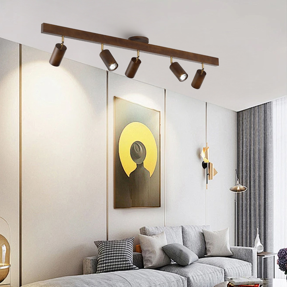 Japanese Minimalist Solid Wood Spotlight for TV Accent Wall