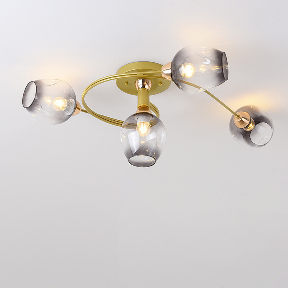 Modern Orbital Glass Bubble Ceiling Light For Living Room