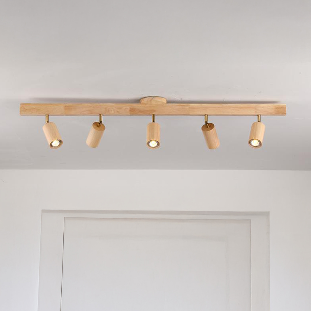 Japanese Minimalist Solid Wood Spotlight for TV Accent Wall