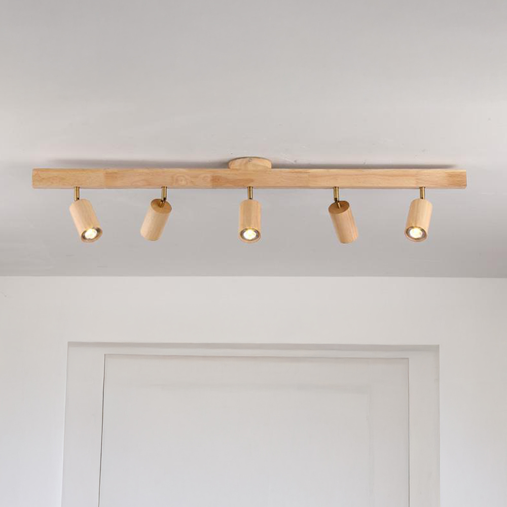 Japanese Minimalist Solid Wood Spotlight for TV Accent Wall