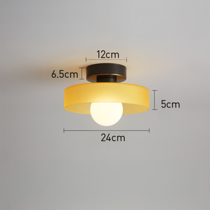 Modern Glass Flush Mount Ceiling Light for Kitchen