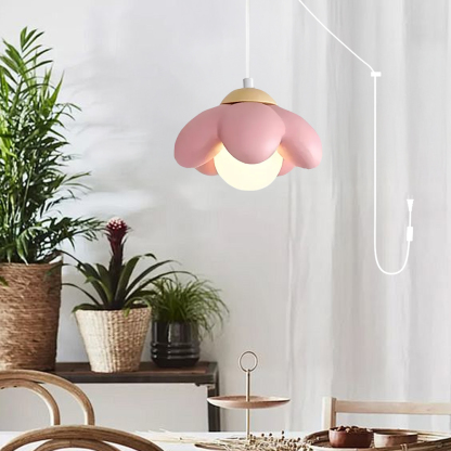 Flower Shaped Plug-in Modern Dining Room Pendant Light