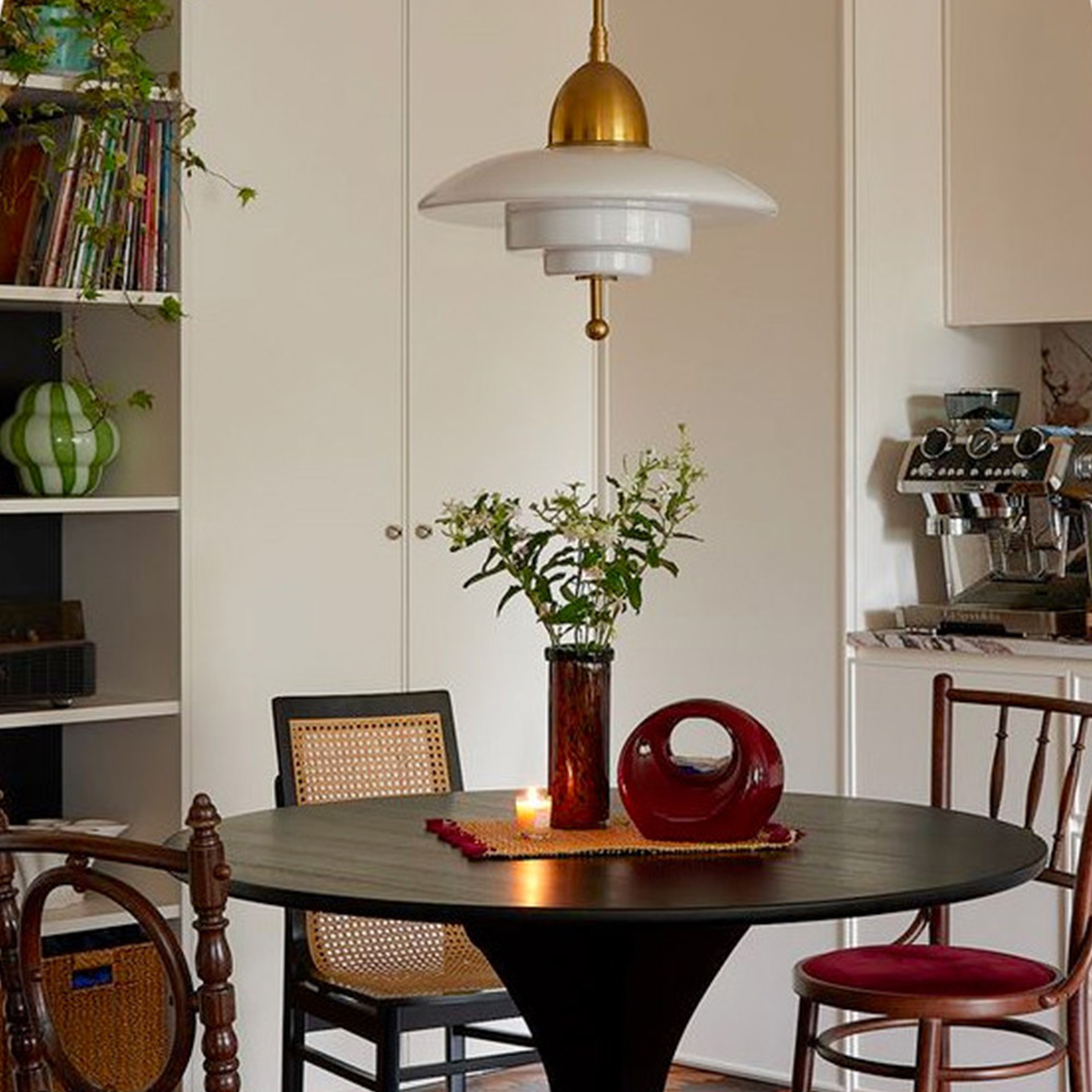 Creative Retro Bauhaus White Pendant Light