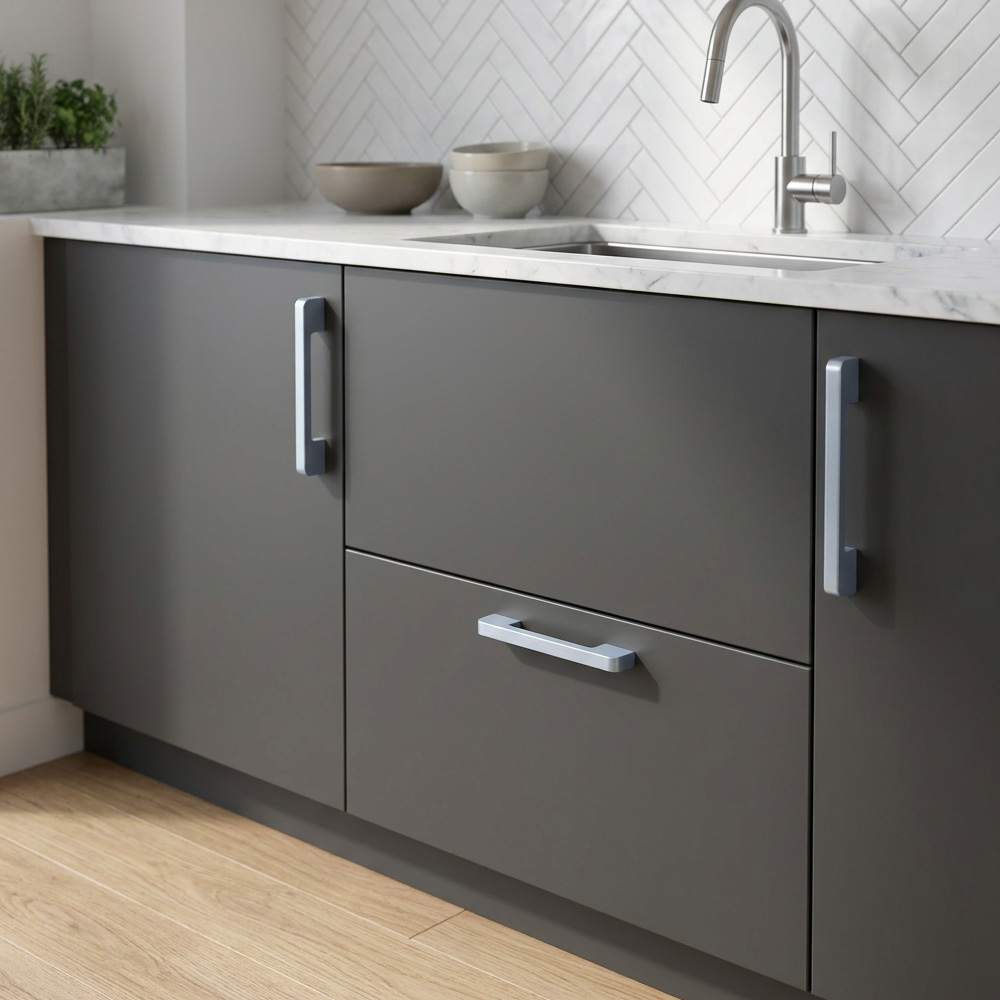 Minimalist Colorful Bathroom Cabinet Handles
