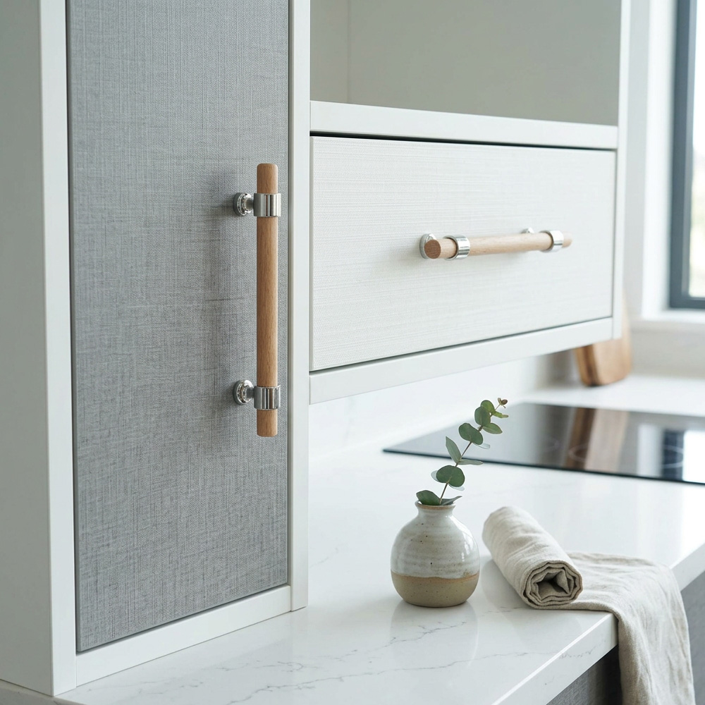 Modern Walnut Wood Decorative Drawer Pulls