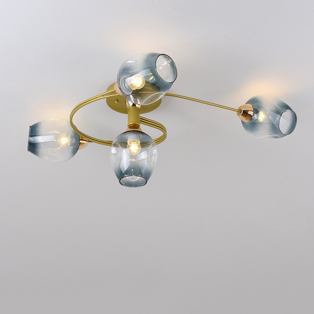 Modern Orbital Glass Bubble Ceiling Light For Living Room