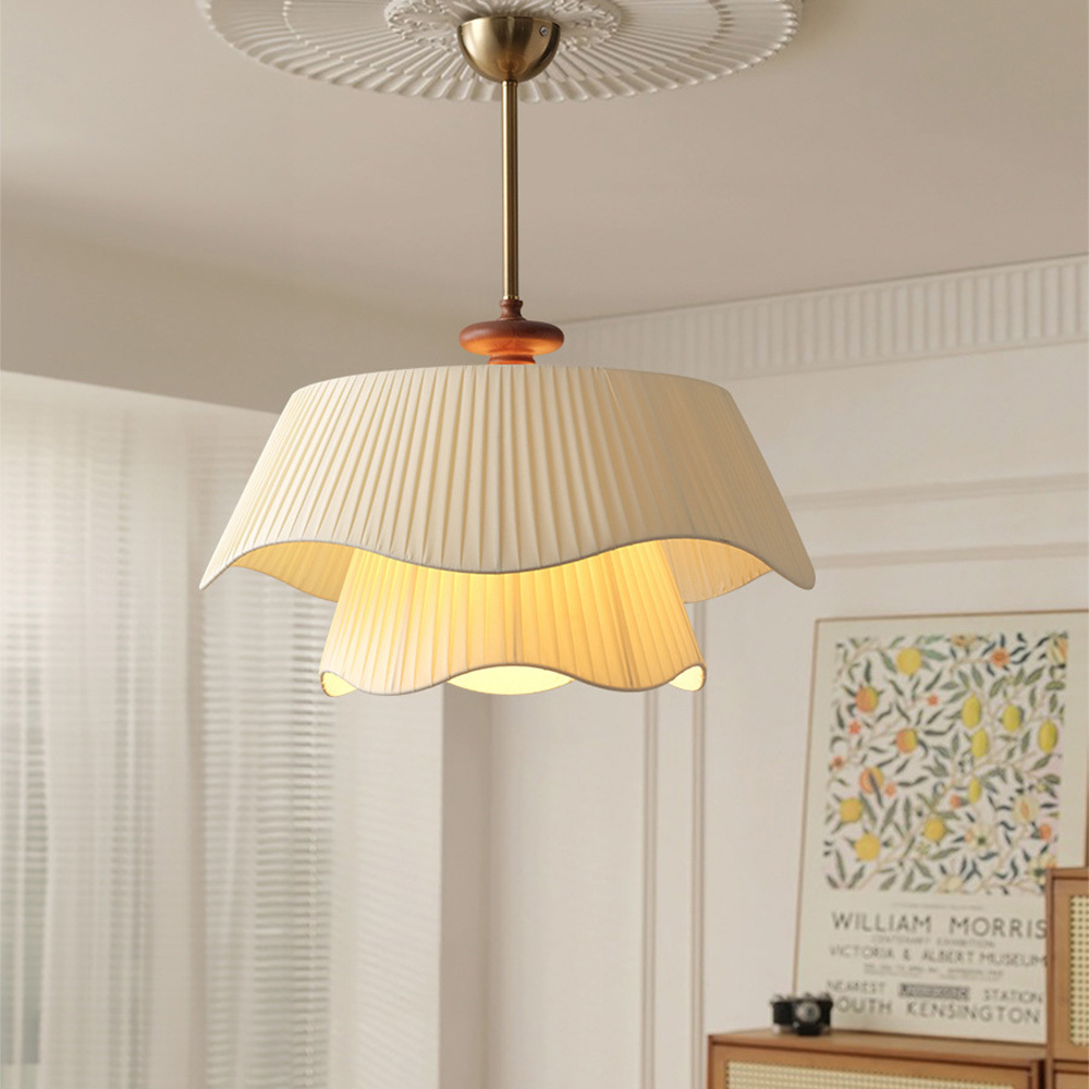 [Copy]Medieval Style Glass Beige Dining Room Pendant Light