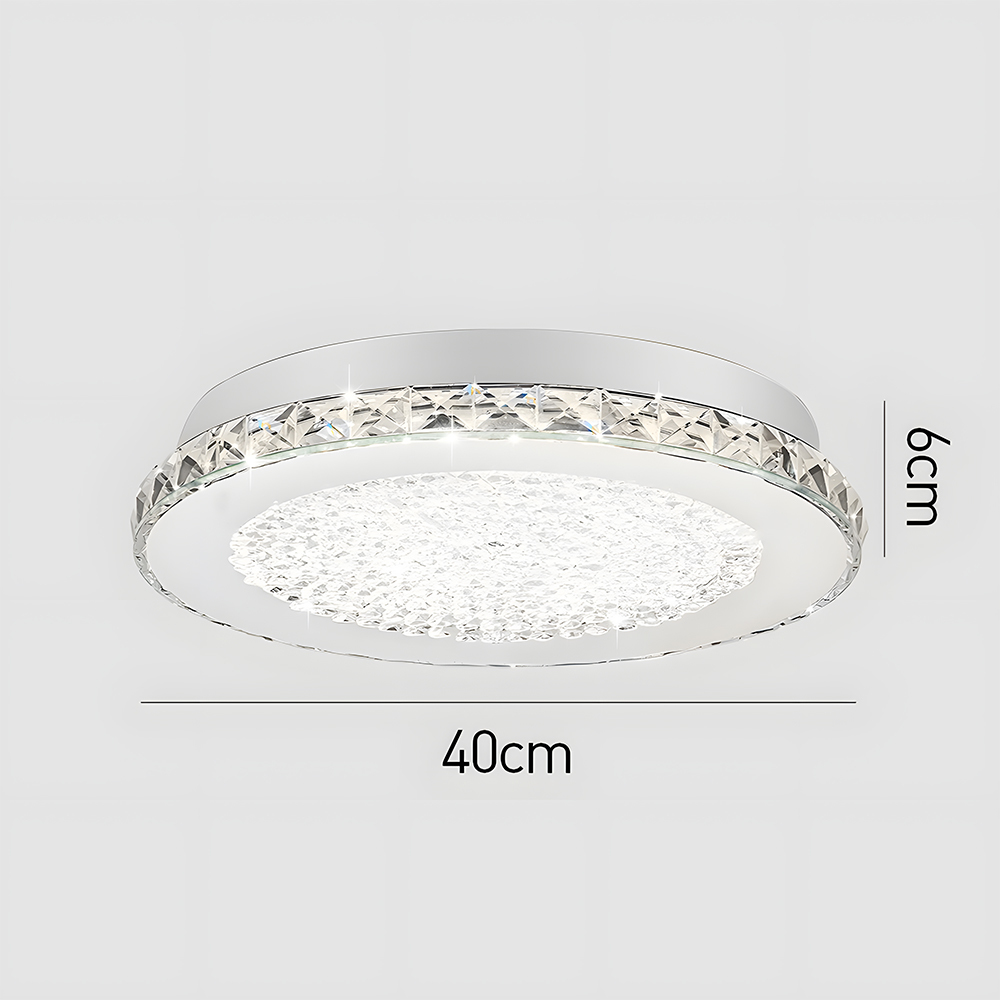 Vintage Silver Flush Mount Crystal Hallway Ceiling Lights-18