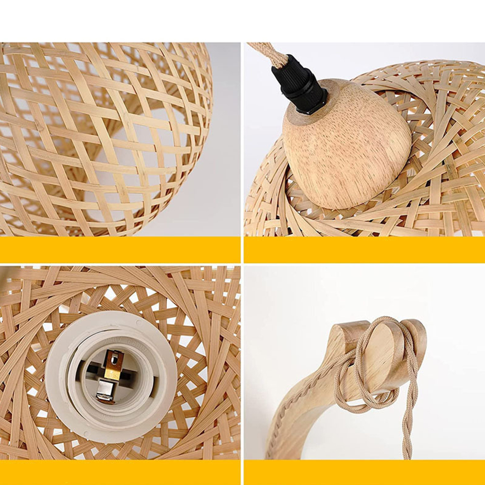 Rustic Farmhouse Bamboo Woven Wall Lamp