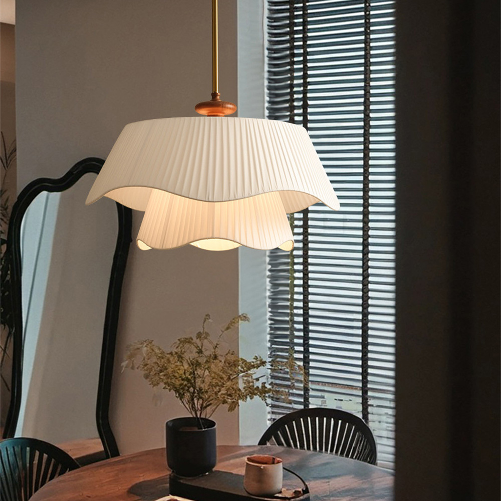 [Copy]Medieval Style Glass Beige Dining Room Pendant Light