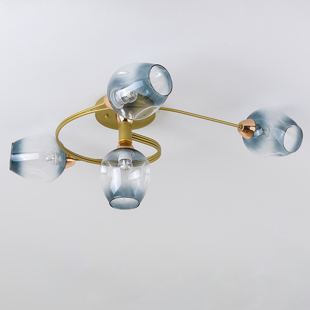 Modern Orbital Glass Bubble Ceiling Light For Living Room