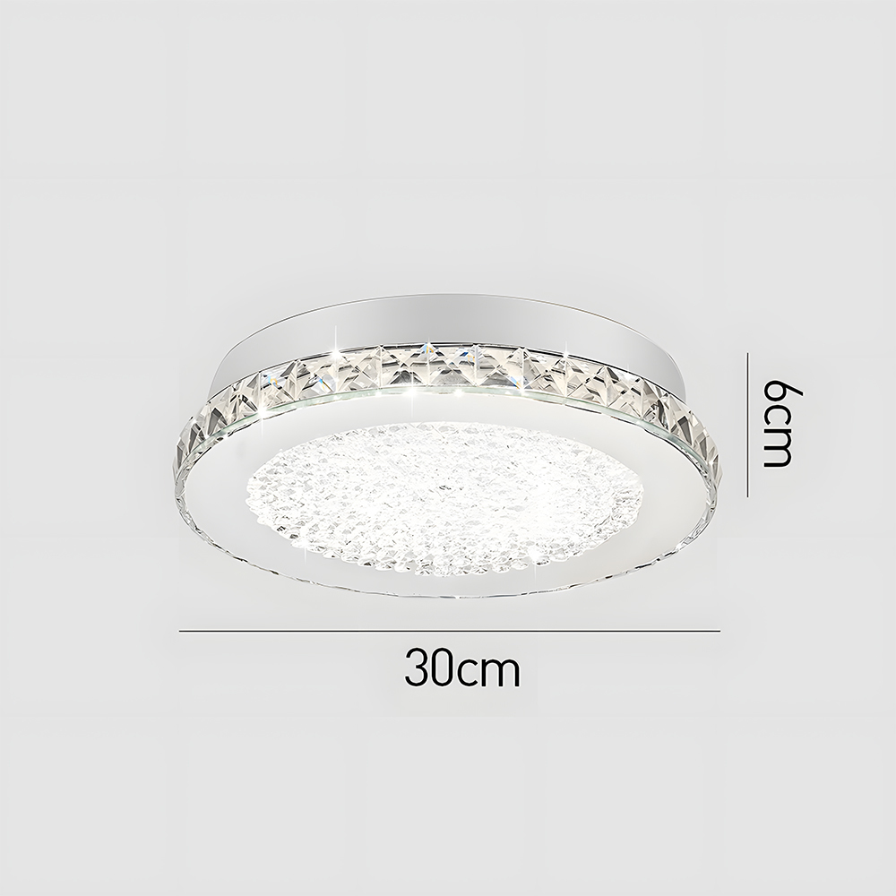 Vintage Silver Flush Mount Crystal Hallway Ceiling Lights-12