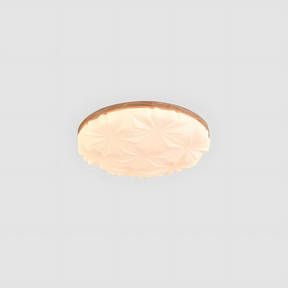 Creamy White Wood Led Living Room Ceiling Light-10