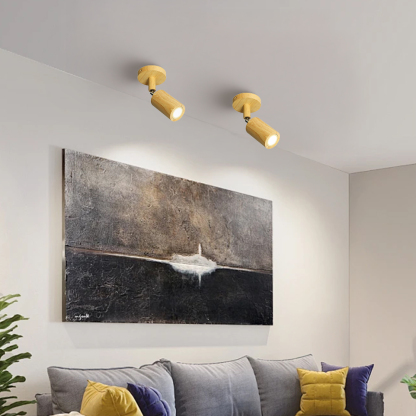 Japanese Minimalist Solid Wood Spotlight for TV Accent Wall