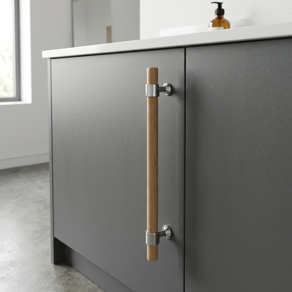 Modern Walnut Wood Decorative Drawer Pulls