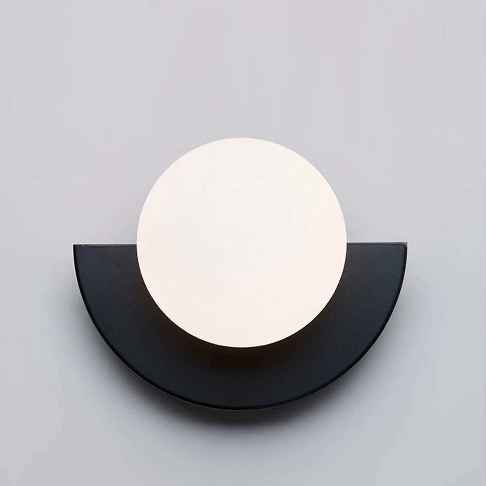 [Copy]Ball Glass Black Wall Lamp Bedside Wall Sconce