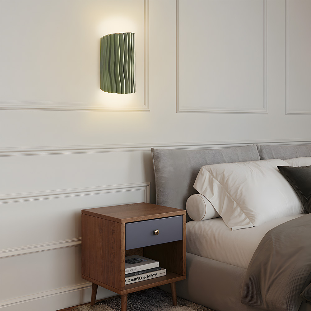 Modern Colorful Resin Bedroom Bedside Wall Lamp