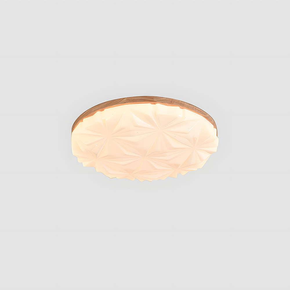 Creamy White Wood Led Living Room Ceiling Light-11