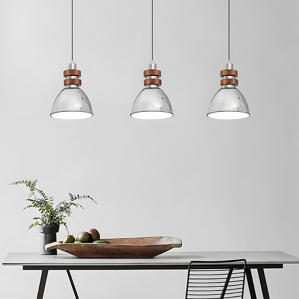 Iron Wood Brown Pendant Light Set