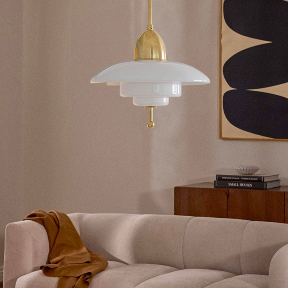 Creative Retro Bauhaus White Pendant Light