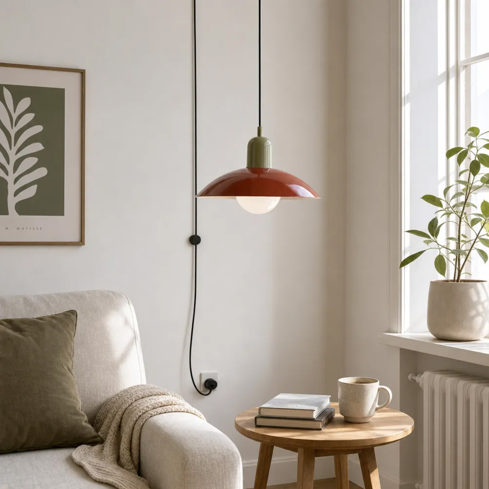 Mid Century Plug-in Bauhaus Dining Room Pendant Light
