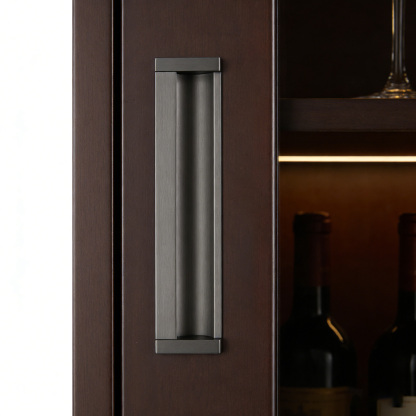 Kitchen Aluminum Alloy Finger Recessed Cabinet Pulls