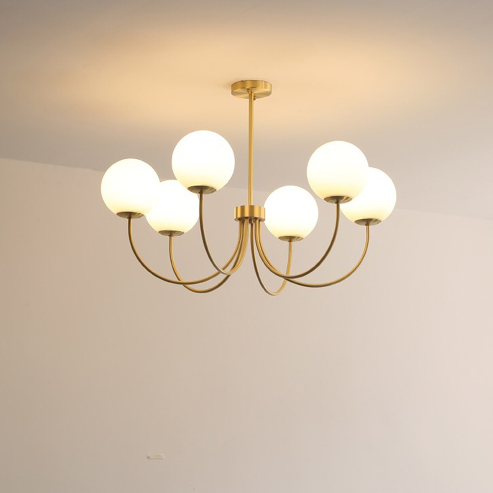 Bubb White Glass Marshmallow Chandelier