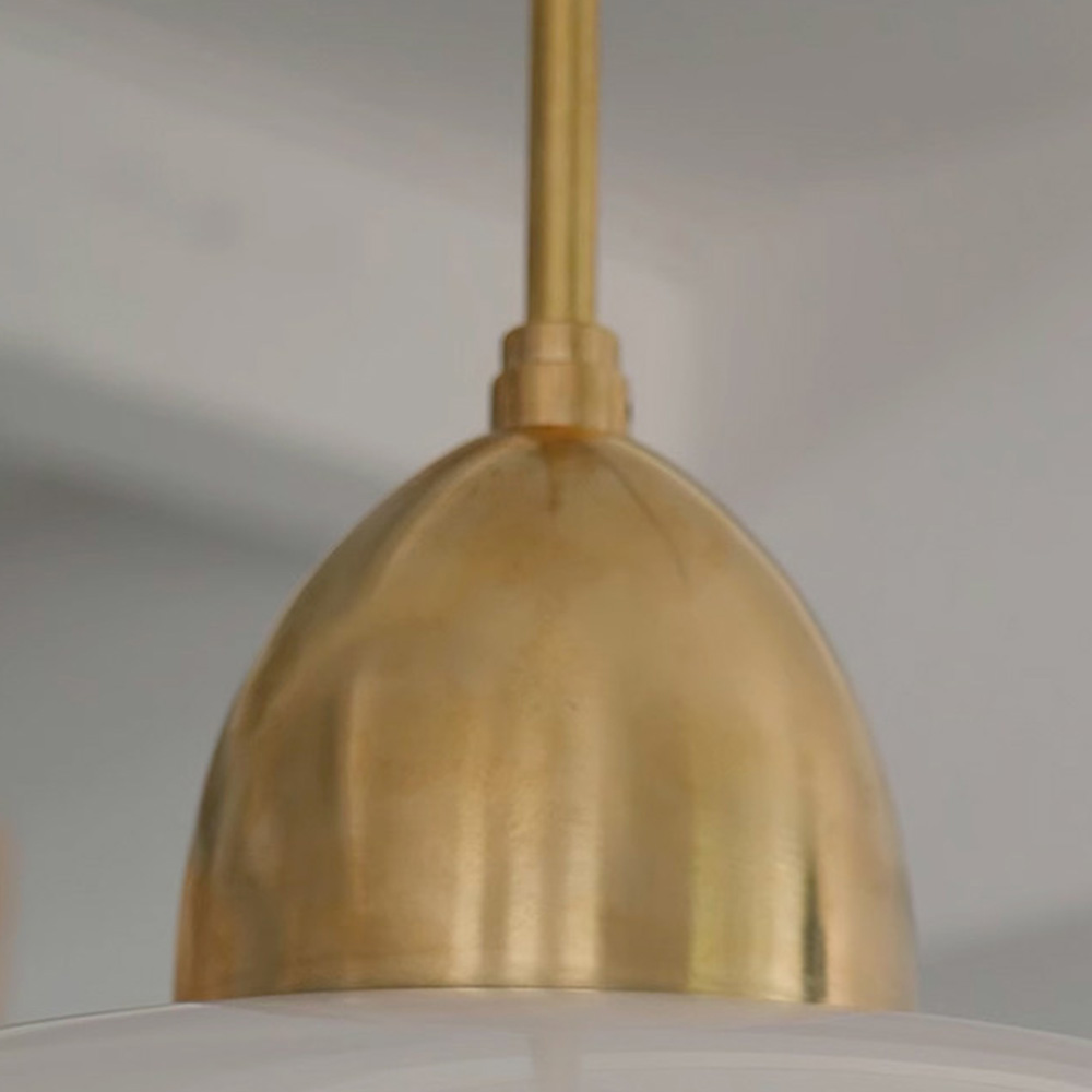 Retro Bauhaus White Pendant Light - Mid-Century Hanging Island
