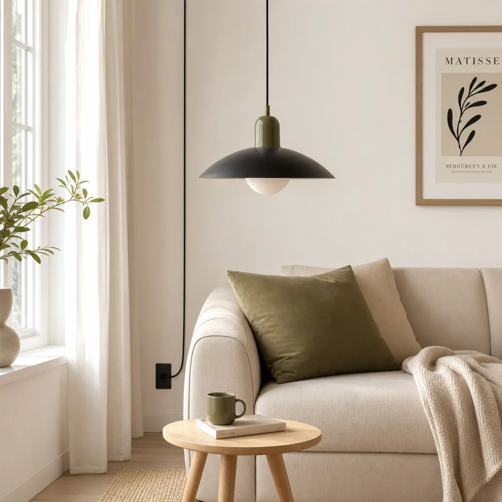 Mid Century Plug-in Bauhaus Dining Room Pendant Light