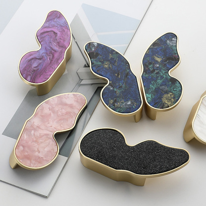Nordic Shell Resin Butterfly Drawer Pull