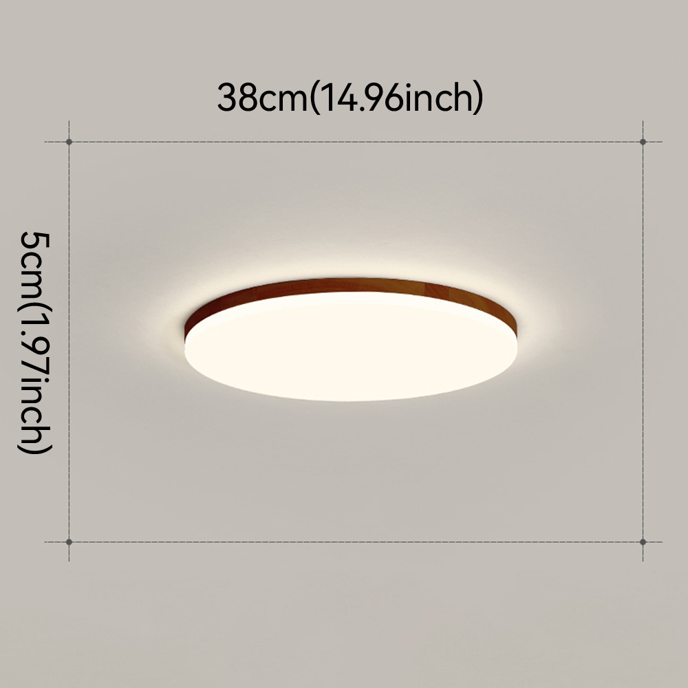 Scandinavian Wooden LED Square Flush Mount Ceiling Light 