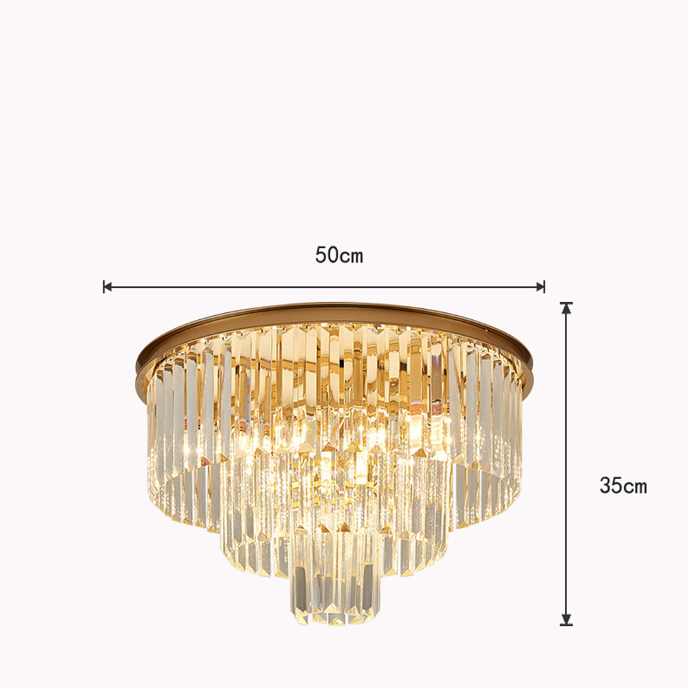 Luxury Crystal Multi-Tier Chandelier for Foyer Living Room